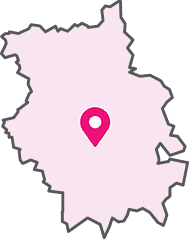 map outline london pink