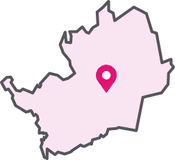 map outline london pink